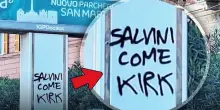 ‘Salvini come Kirk’, a Genova la scritta contro il leader della Lega