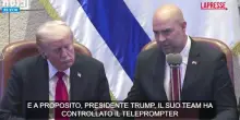 Trump alla Knesset, lironia sul gobbo fuori uso allOnu