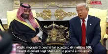 Usa, Trump: “Arabia Saudita pronta a investire fino a un trilione di dollari negli Stati Uniti”