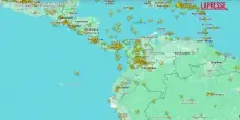Venezuela, pochissimi voli attraversano lo spazio aereo: le immagini di Flightradar24