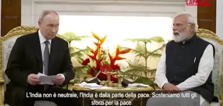 Ucraina, Modi a Putin: "LIndia non è neutrale, è dalla parte della pace"
