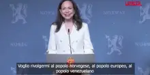 Venezuela, Machado a Oslo: "Fiduciosa che il mio Paese tornerà libero"