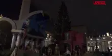 Vaticano, il presepe e l&rsquo;albero di Natale in Piazza San Pietro