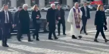 Funerali Zichichi, larrivo del presidente Mattarella in chiesa