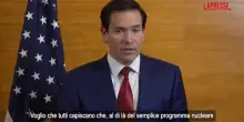 Iran, Rubio: "Presidente vuole progressi sul fronte diplomatico"