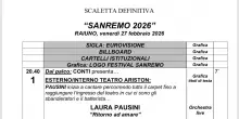 Scaletta Sanremo 2026, quarta serata: il pdf Rai con orari e ospiti