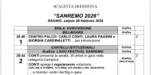 Scaletta Sanremo 2026, la finale: il pdf Rai con orari e ospiti
