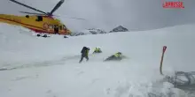Monte Rosa: tre scialpinisti in crepaccio, due recuperati. Lintervento del Soccorso Alpino