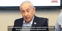 Iran, Netanyahu: "Crollo regime Teheran dipende dagli iraniani"
