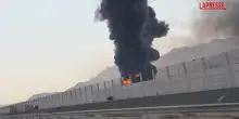 Emirati Arabi, incendio al porto di Fujairah a causa di un drone