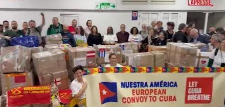 Cuba, larrivo a LAvana degli aiuti umanitari del convoglio europeo