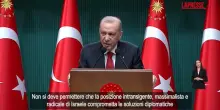 Iran, Erdogan: "Non permettere a Israele di sabotare soluzioni diplomatiche"