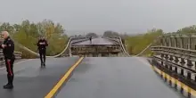 Maltempo in Abruzzo e Molise, crolla un ponte sul Trigno su Statale Adriatica