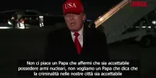 Trump: "Non sono un fan di Papa Leone"