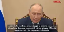 Russia, Putin lancia l&rsquo;allarme: &ldquo;Pil in calo dell&rsquo;1,8% da 2 mesi consecutivi&rdquo;
