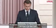 Iran, Macron: "Chiediamo la riapertura immediata, incondizionata e totale dello Stretto di Hormuz"