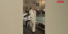 Lo spettacolo a sorpresa di Achille Lauro alla Fontana di Trevi