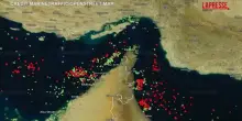 Il passaggio delle navi nello Stretto di Hormuz: il video timelapse
