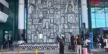 Roma, allaeroporto di Fiumicino una grande installazione fotografica per la pace