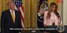 Usa, siparietto romantico tra Trump e Melania alla Casa Bianca