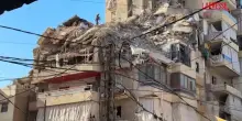 Libano, edifici rasi al suolo dopo un raid israeliano su Beirut