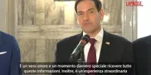 Marco Rubio e le origini piemontesi, l&rsquo;albero genealogico consegnato durante l&rsquo;incontro con Tajani