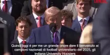 Trump celebra gli Indiana Hoosiers, campioni nazionali di football universitario