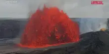 Hawaii, nuova eruzione del Kilauea: la spettacolare fontana di lava