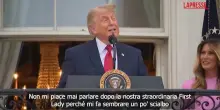 Usa, Trump scherza con Melania: "C&rsquo;&egrave; spazio solo per una star in una famiglia, meglio che me ne sbarazzi"