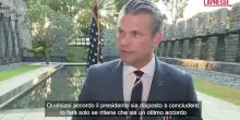 Iran, Hegseth: "Trump accetter&agrave; solo un buon accordo"