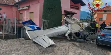 Bergamo, aereo ultraleggero cade vicino case a Valbrembo: un morto e un ferito grave
