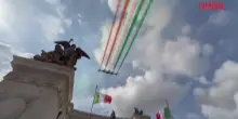 2 giugno, il passaggio delle Frecce Tricolori sopra lAltare della Patria
