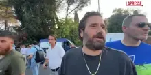 Lazio, Tommaso Paradiso e il governatore Rocca alla manifestazione contro Lotito
