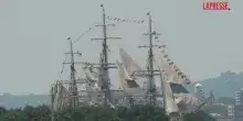 Usa, lAmerigo Vespucci alla parata &nbsp;a New York sul fiume Hudson per le celebrazioni del 4 luglio