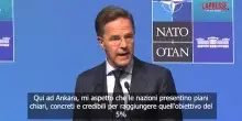 NATO, Rutte avverte gli alleati sulla spesa militare: "Se qualcuno non &egrave; convinto, abbiamo i mezzi per farlo"
