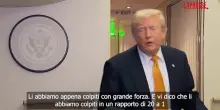 Iran, Trump: "Li abbiamo colpiti con grande forza"