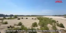 Il caldo prosciuga il Po, nel Pavese acqua profonda mezzo metro: il video