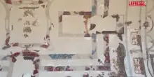 Pompei, svelata volta affrescata di sala per banchetti dopo la ricostruzione