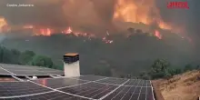 Spagna, Madrid: le immagini impressionanti da un tetto di un incendio
