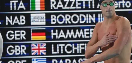 Europei nuoto 2026, Razzetti argento nei 400 misti: &ldquo;Siamo fortissimi&rdquo;