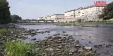 Siccit&agrave;, il livello del Po a Torino &egrave; bassissimo: la situazione ai Murazzi