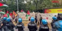 Bergamo, corteo "Palestina libera" prima di Atalanta-Hapoel Tel Aviv