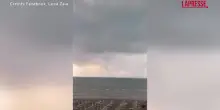 Maltempo a Venezia, tromba marina al largo della Laguna