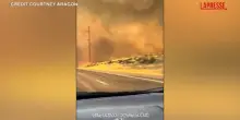 Nevada, enorme incendio a Reno: in auto tra le fiamme