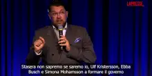 Svezia, &Aring;kesson (Democratici): "Non sappiamo chi former&agrave; il governo, ma festeggiamo i successi della nostra squadra"