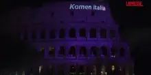 Il Colosseo si illumina di rosa per sostenere la prevenzione dei tumori al seno