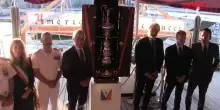 Americas Cup, la Coppa esposta sulla nave scuola "Amerigo Vespucci" nel porto di Napoli