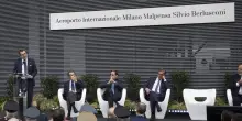 Aeroporto di Malpensa intitolato a Silvio Berlusconi, le foto della cerimonia