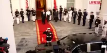 Usa-Cina, larrivo di Xi Jinping e della moglie alla Casa Bianca per cena con Trump