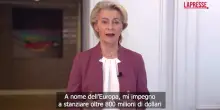 Onu, Von der Leyen: "Da Ue 800 mln dollari per sfollati in Africa e crisi globali"